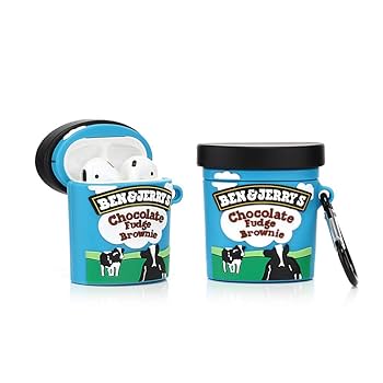 ICECREAM AIR POD SILICON CASE。 Derhom Airpods Silicone Case Funny Cute Cover Compatible for